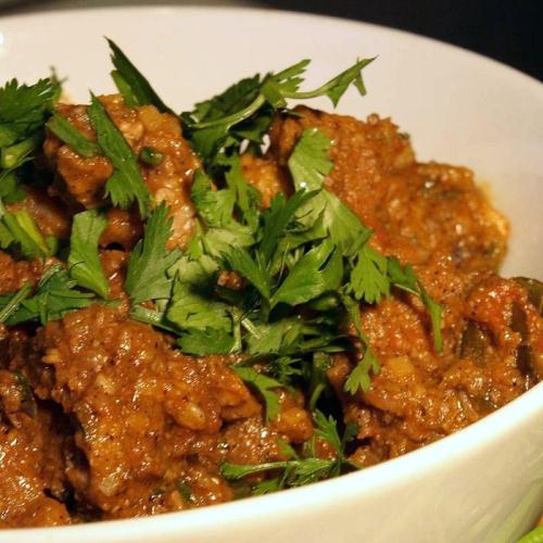 Madhur Jaffrey’s lamb bhuna, or bhuna gosht