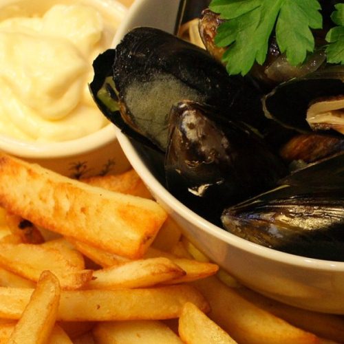 Mussels, chips and mayonnaise post image