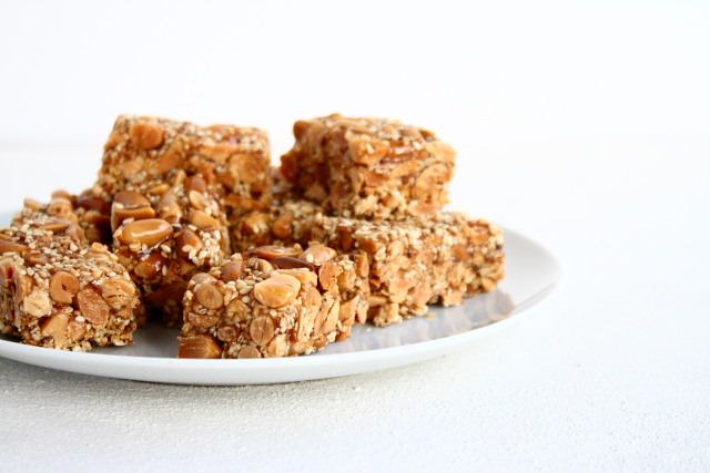 Foosteeyeah, or sesame and peanut slices from Nouha Taouk’s Whispers from a Lebanese Kitchen