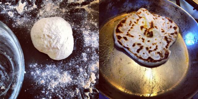 How to make Indian or Pakistani parathas, enriched unleavened Asian flatbreads